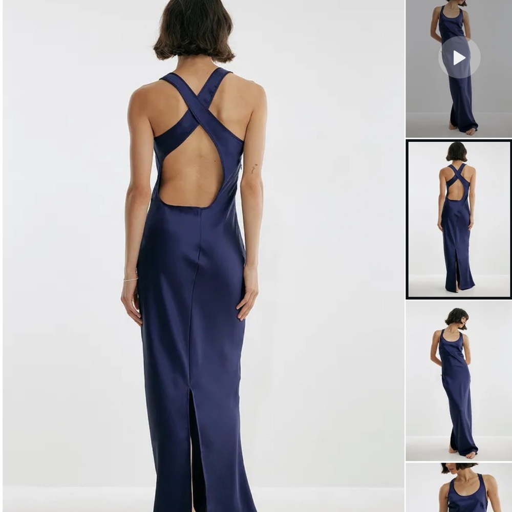 Long satin dress